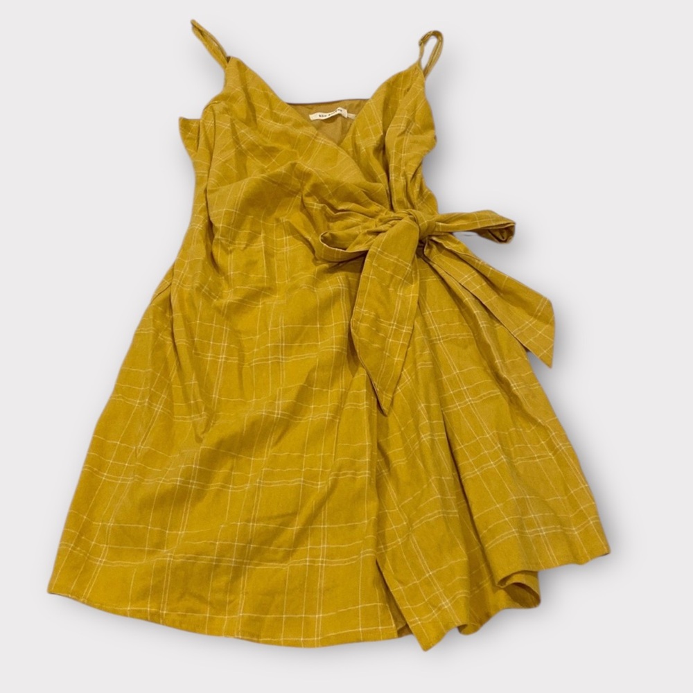 Blu Peoper Mustard Yellow Wrap Romper